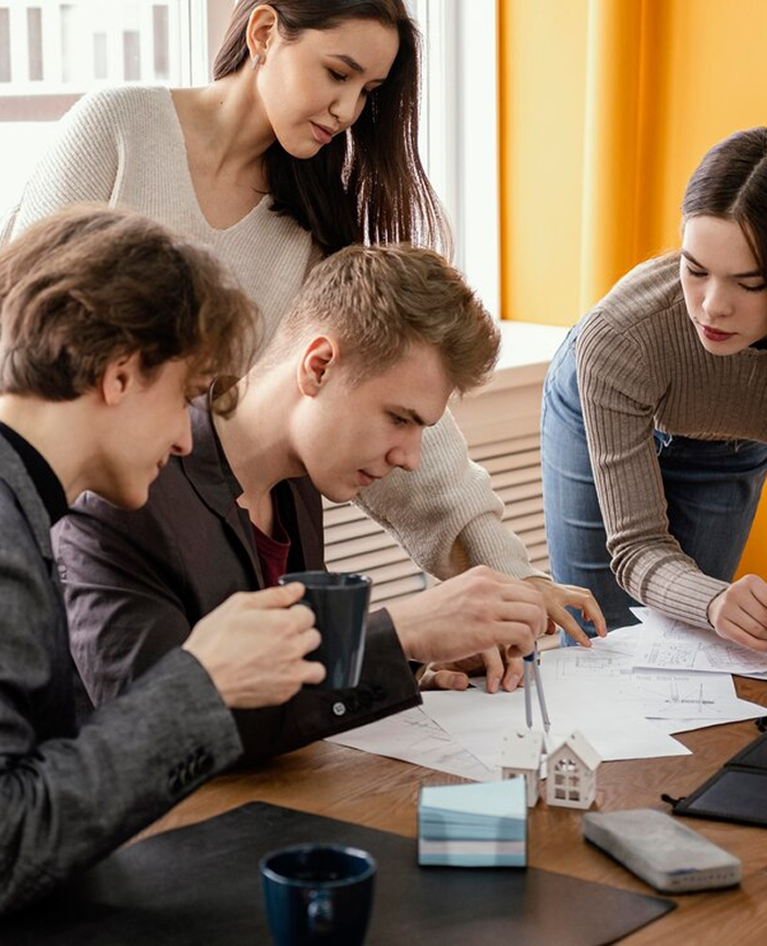 Students collaborating